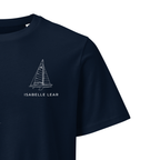 Abbott Soling sailboat shirt in Navy - closeup detail