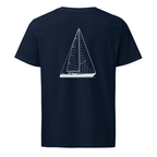 C&C Landfall 43 sailboat shirt in Navy - mockup