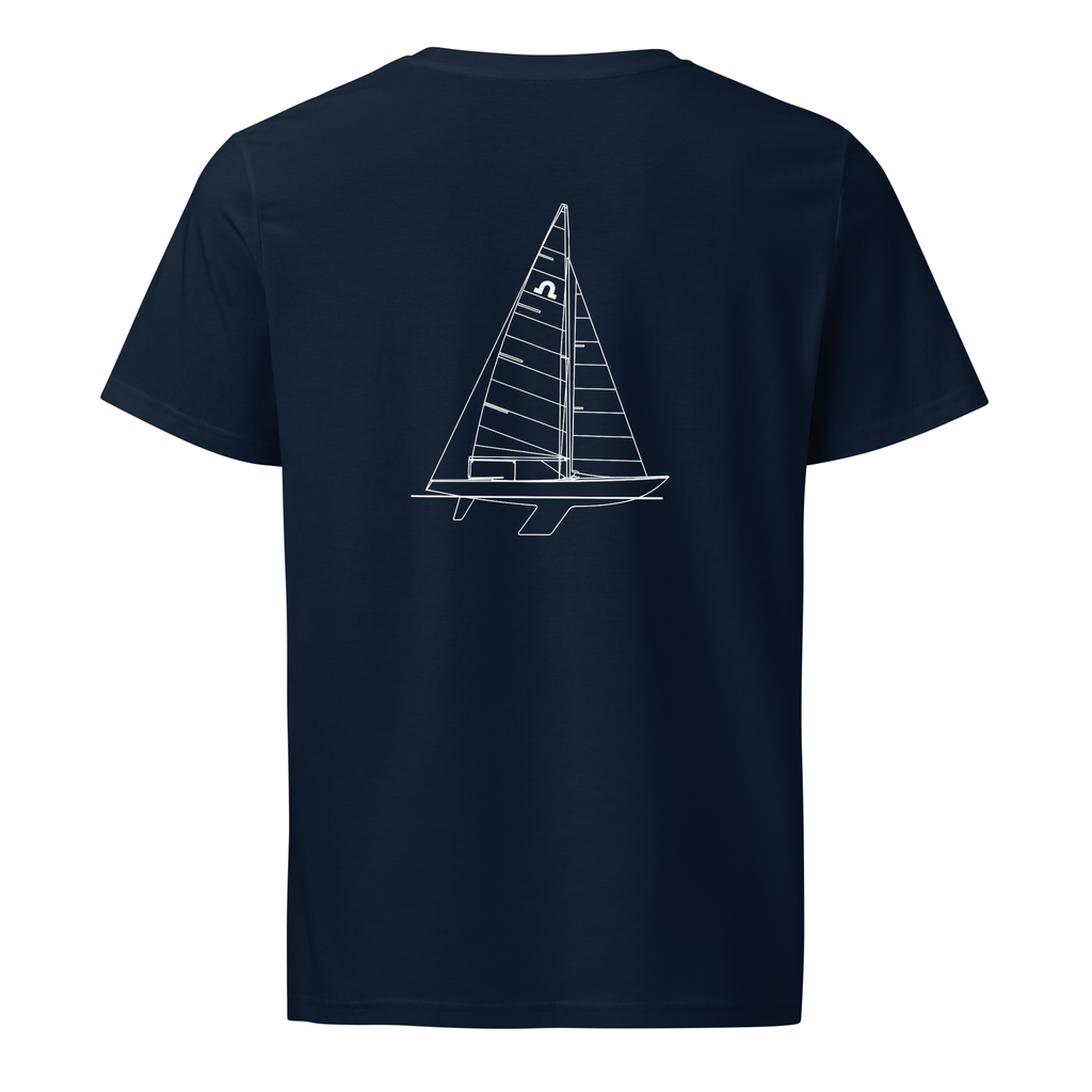 Abbott Soling sailboat shirt in Navy - mockup