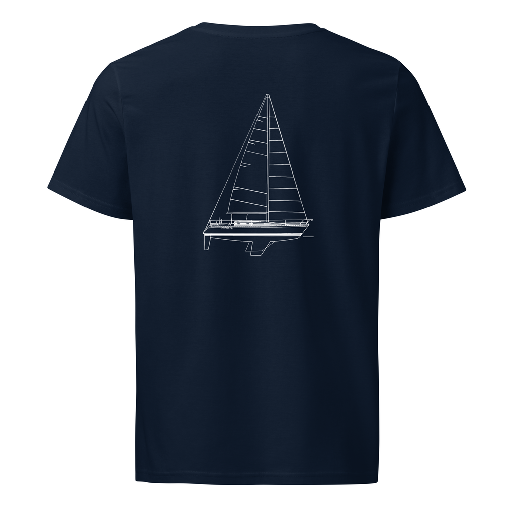 Beneteau First 405 sailboat shirt in Navy - mockup