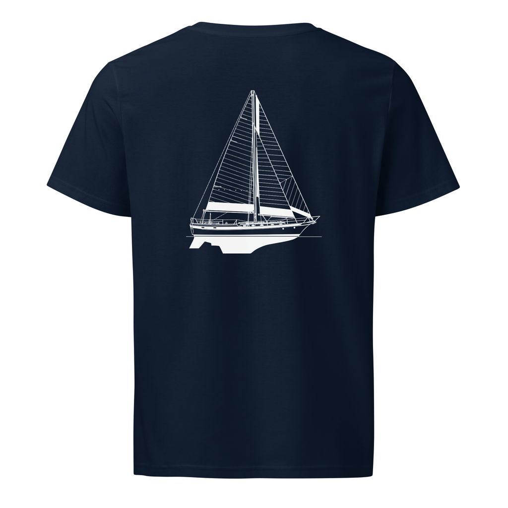 CSY 44 Center Cockpit sailboat shirt in Navy - mockup