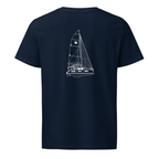 Leopard 42 sailboat shirt in Navy - mockup