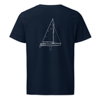 Allen Boat Co Lightning sailboat shirt in Navy - mockup