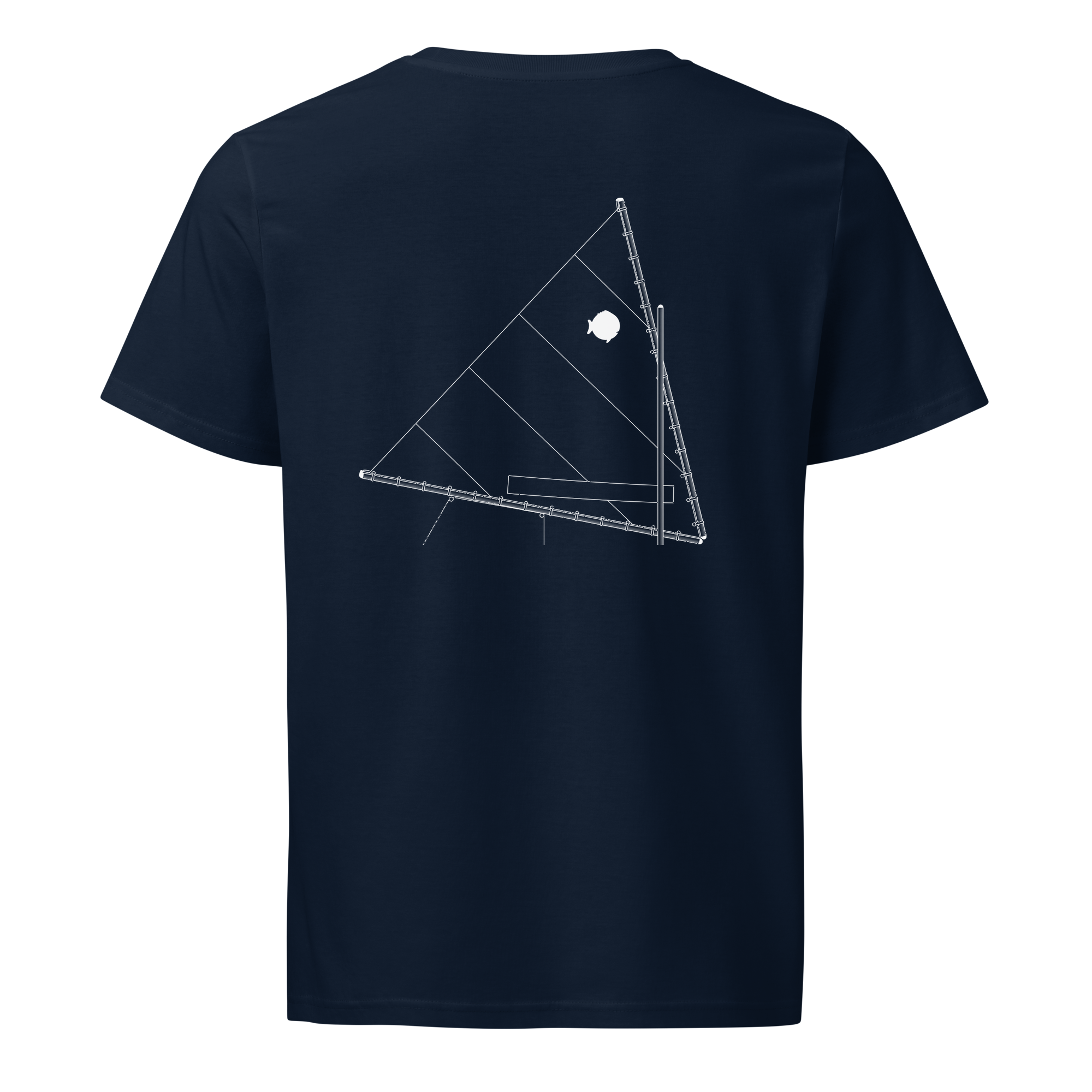 AMF Sunfish sailboat shirt in Navy - mockup