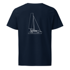 Lagoon 40 sailboat shirt in Navy - mockup