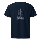 Leopard 40 sailboat shirt in Navy - mockup