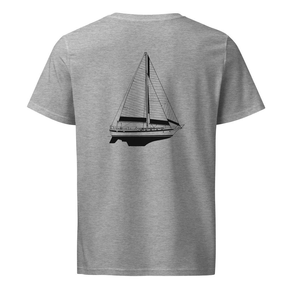 CSY 44 Center Cockpit sailboat shirt in Heather Grey - mockup