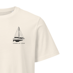 CSY 44 Center Cockpit sailboat shirt in Natural - closeup detail