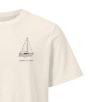 Catalina 25 sailboat shirt in Natural - closeup detail