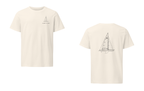 Abbott Soling sailboat shirt in Natural - front and back view