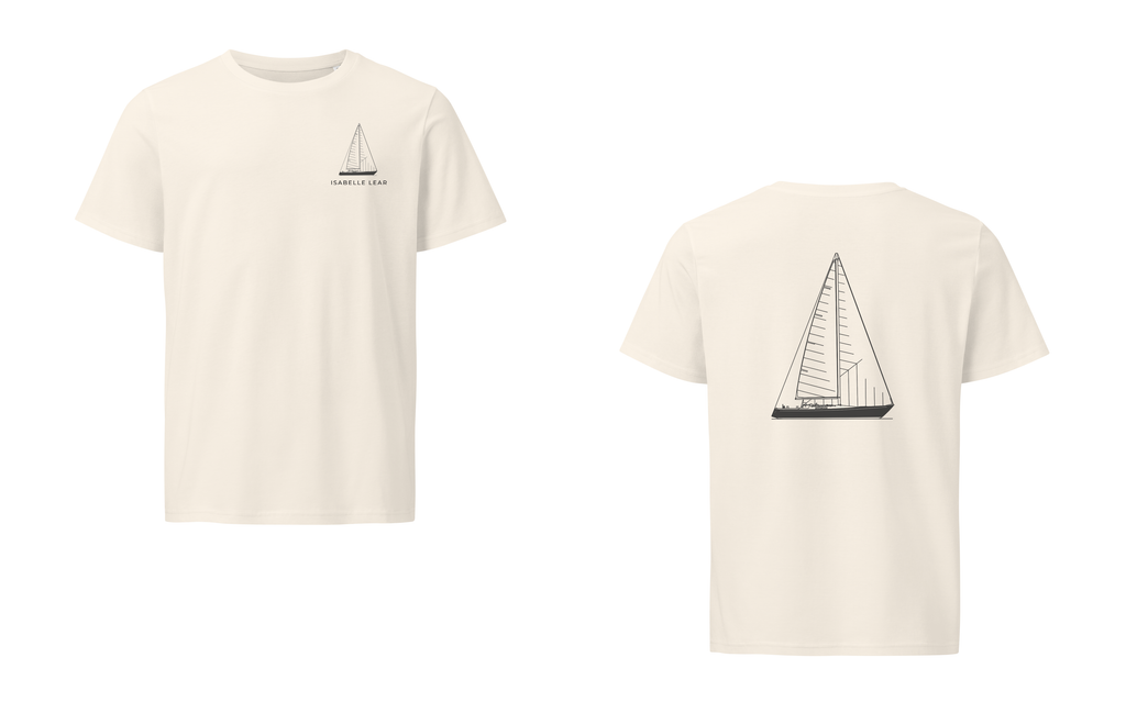 C&C Landfall 43 sailboat shirt in Natural - front and back view
