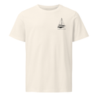 CSY 44 Center Cockpit sailboat shirt in Natural - front view with boat name