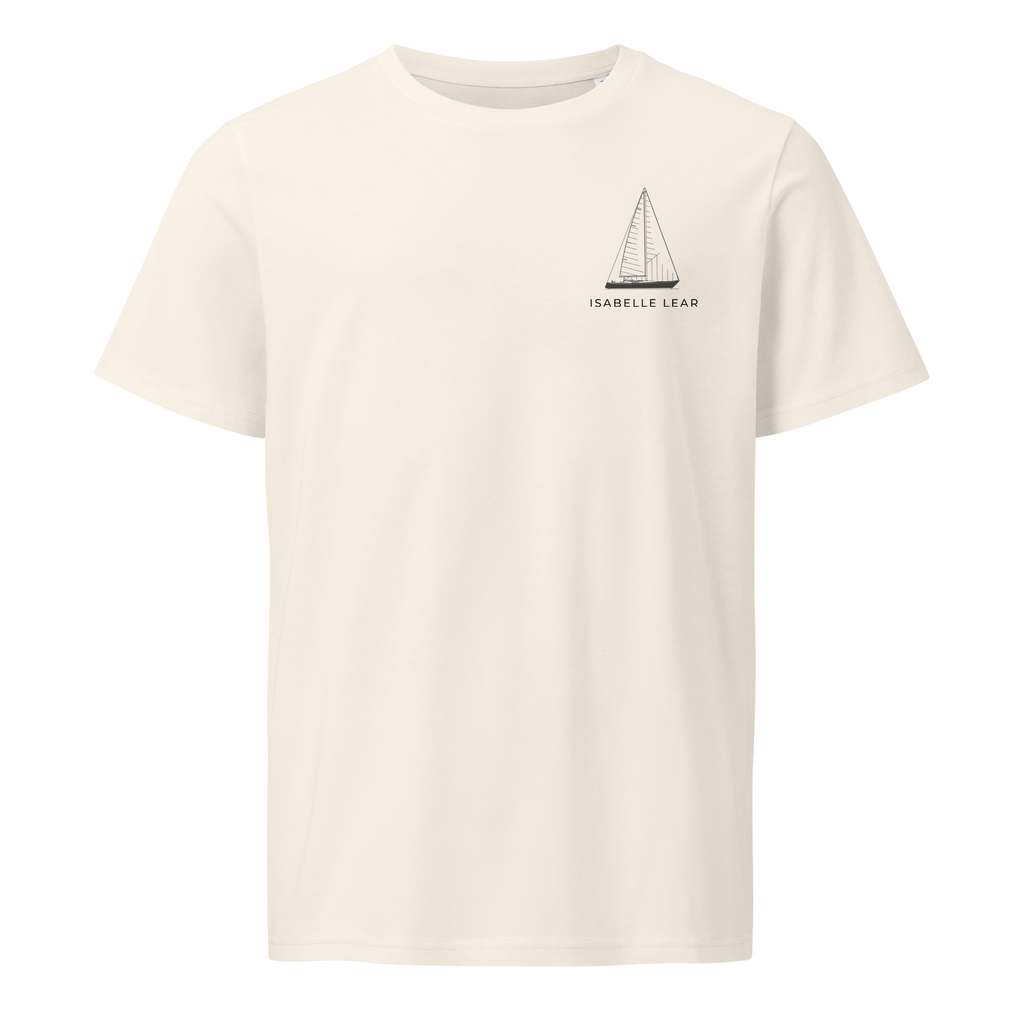 C&C Landfall 43 sailboat shirt in Natural - front view with boat name