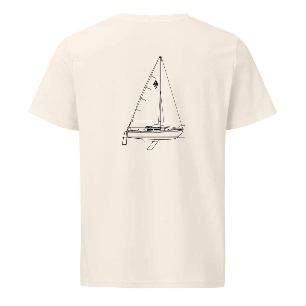 Catalina 22 sailboat shirt in Natural - mockup