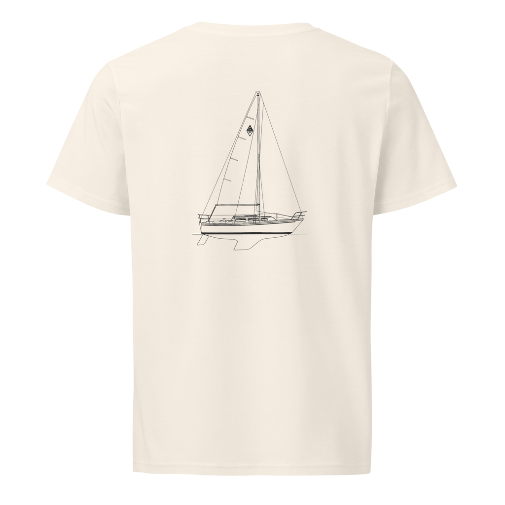 Catalina 27 sailboat shirt in Natural - mockup