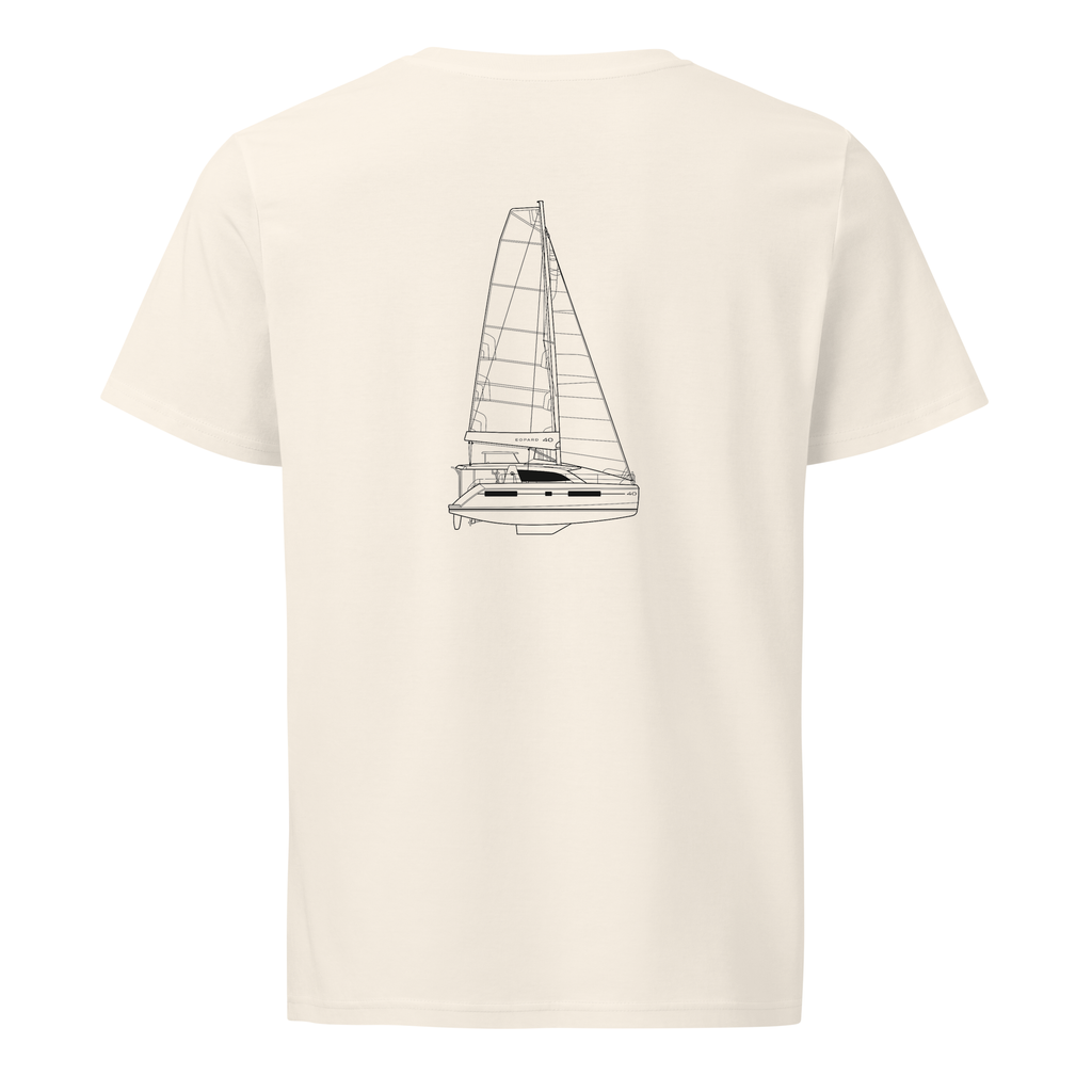 Leopard 40 sailboat shirt in Natural - mockup