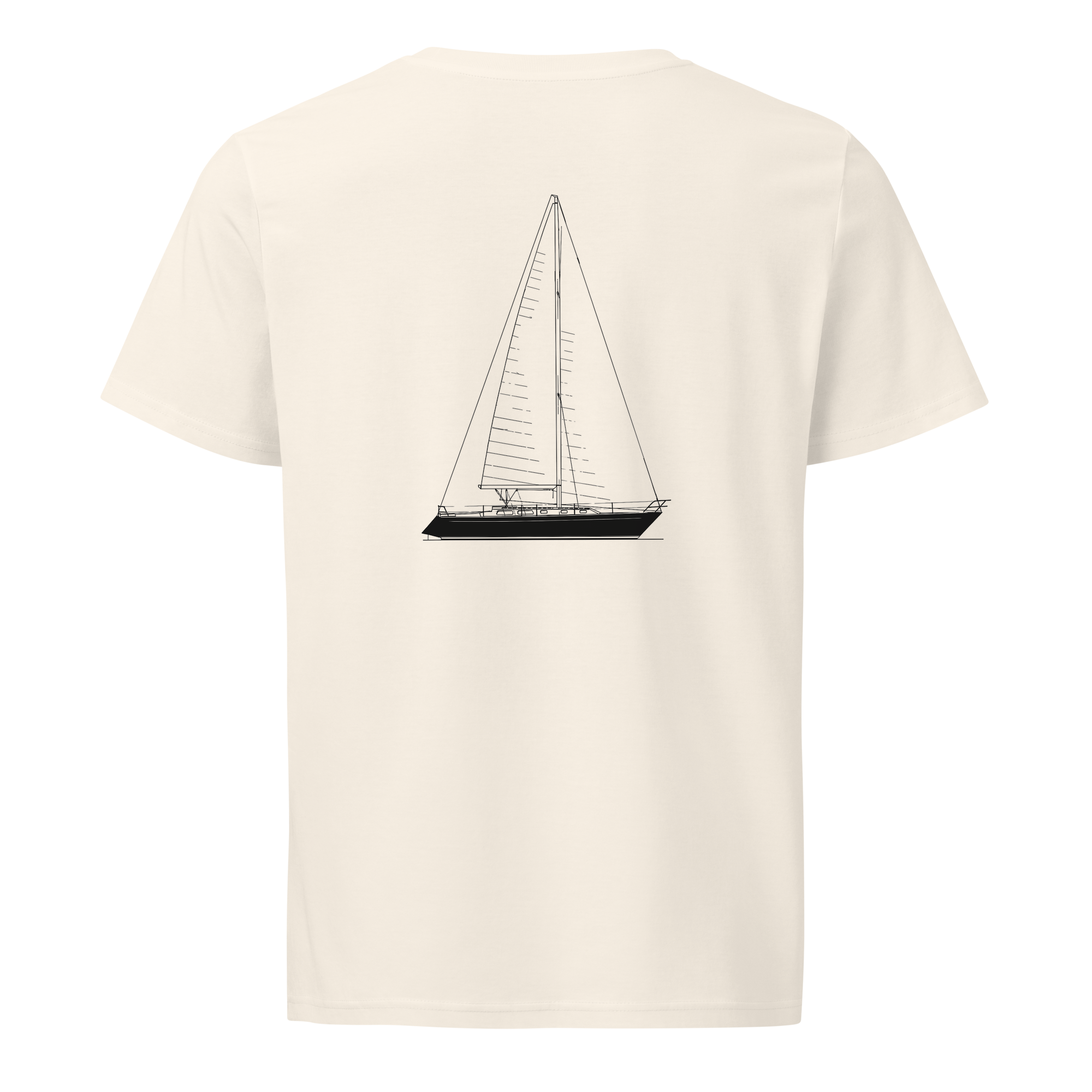 Peterson Islander 40 sailboat shirt in Natural - mockup