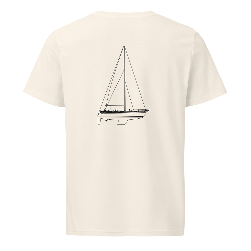 Nautor Swan 391 sailboat shirt in Natural - mockup