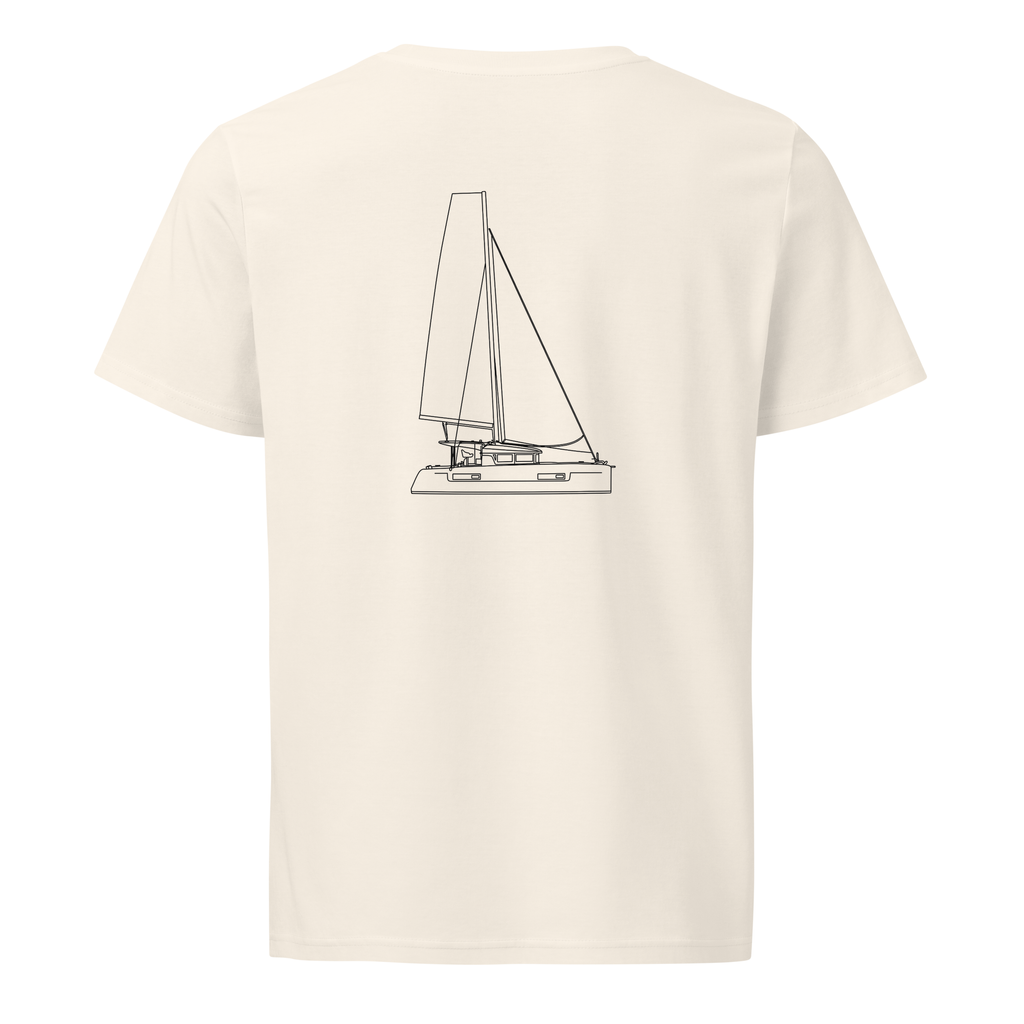 Lagoon 40 sailboat shirt in Natural - mockup