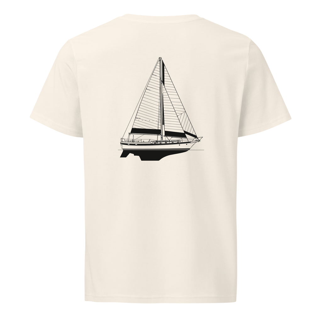 CSY 44 Center Cockpit sailboat shirt in Natural - mockup