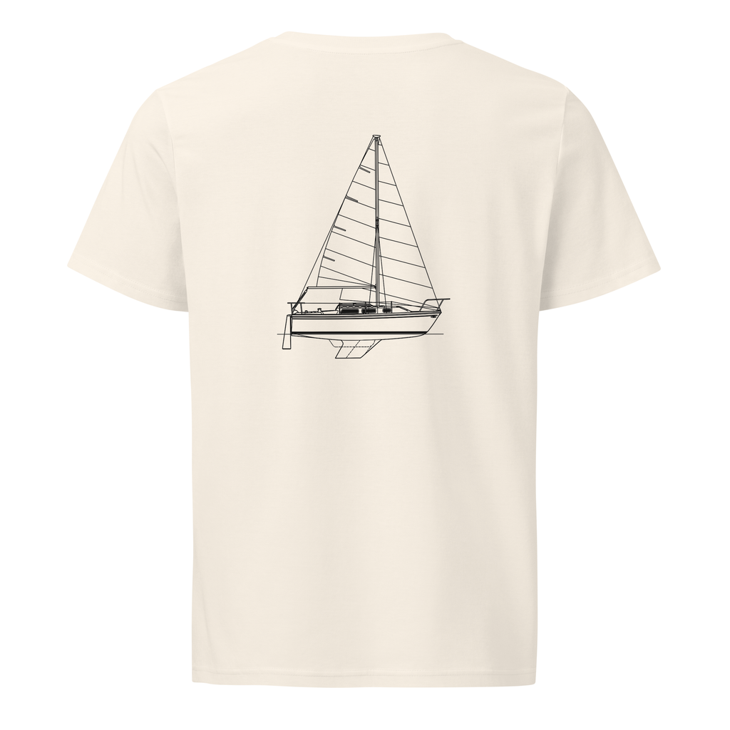 Catalina 25 sailboat shirt in Natural - mockup