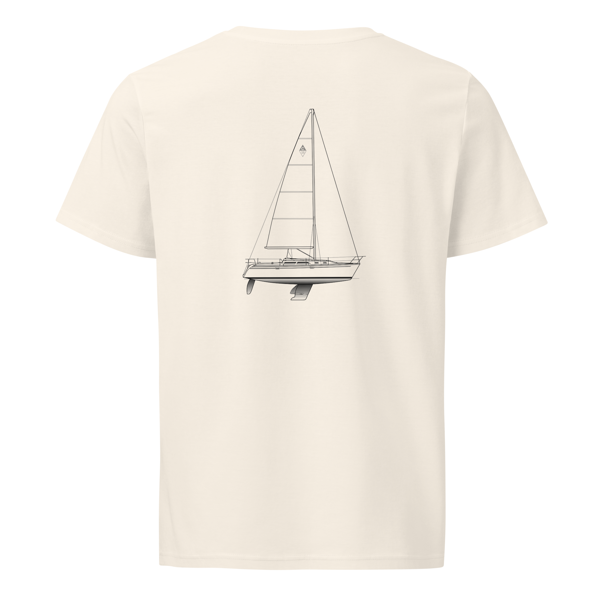 Catalina 320 sailboat shirt in Natural - mockup