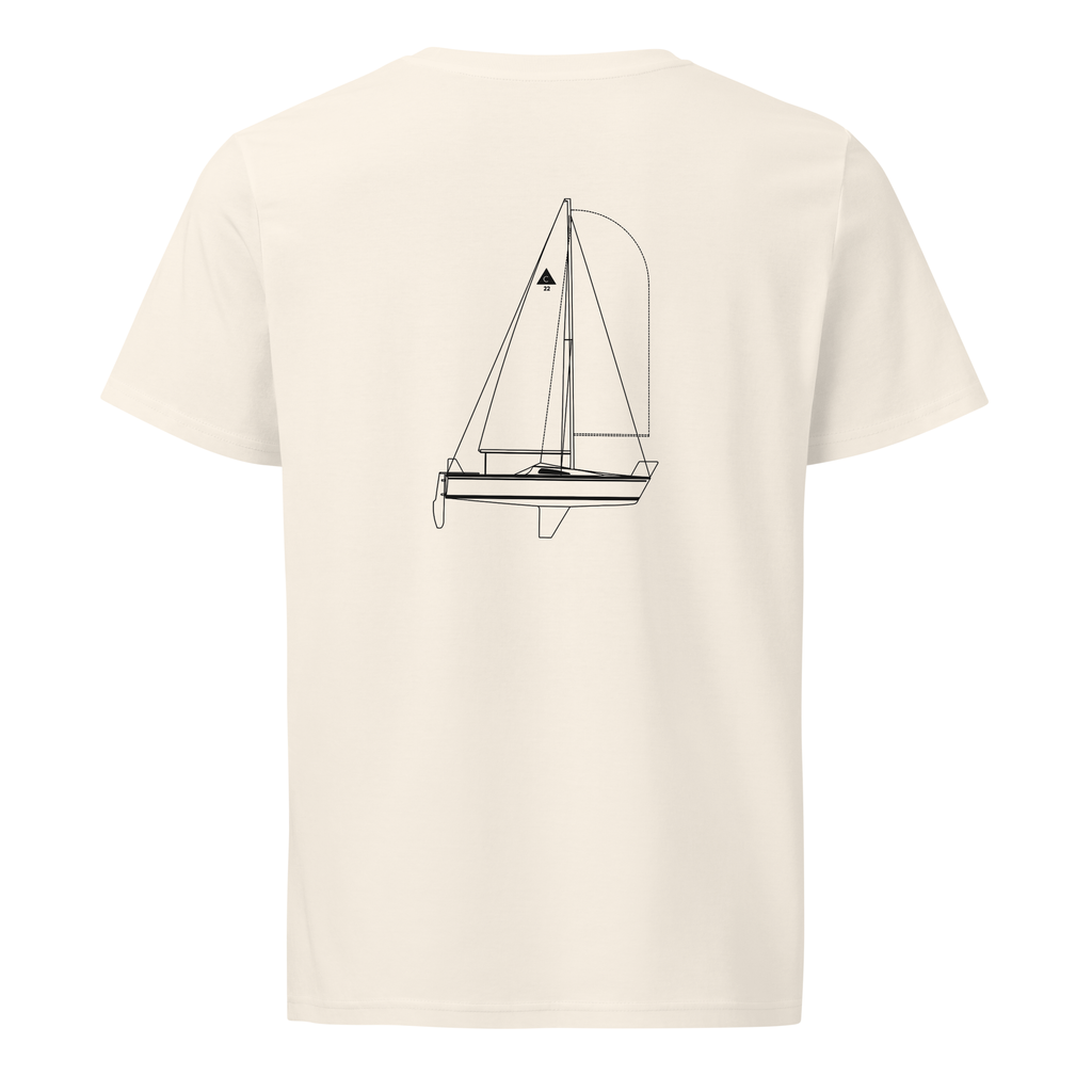 Catalina Capri 22 sailboat shirt in Natural - mockup