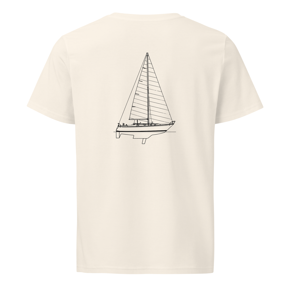 Tartan 37 sailboat shirt in Natural - mockup