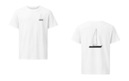 Peterson Islander 40 sailboat shirt in White - front and back view