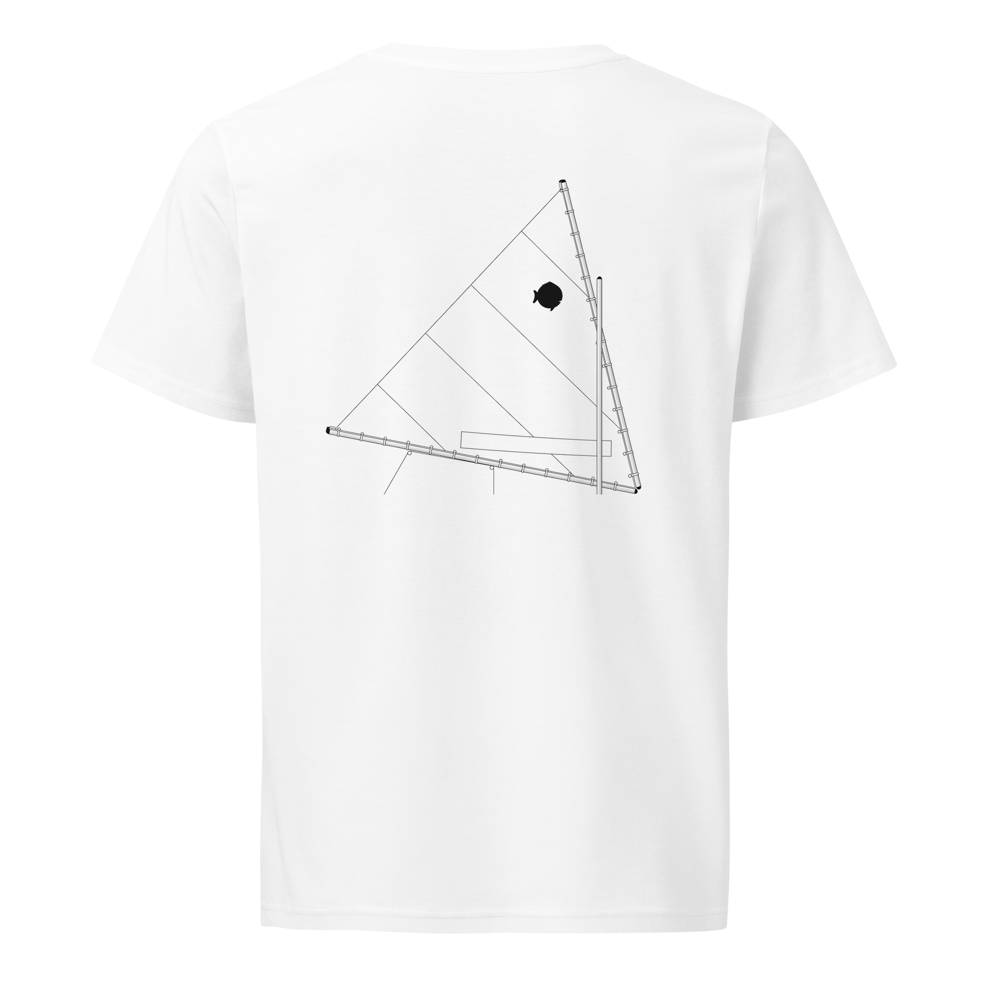 AMF Sunfish sailboat shirt in White - mockup