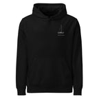 Catalina 34 sailboat hoodie in Black - front design