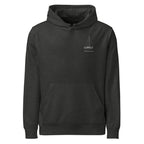 Catalina 34 sailboat hoodie in Dark Heather Grey - front design