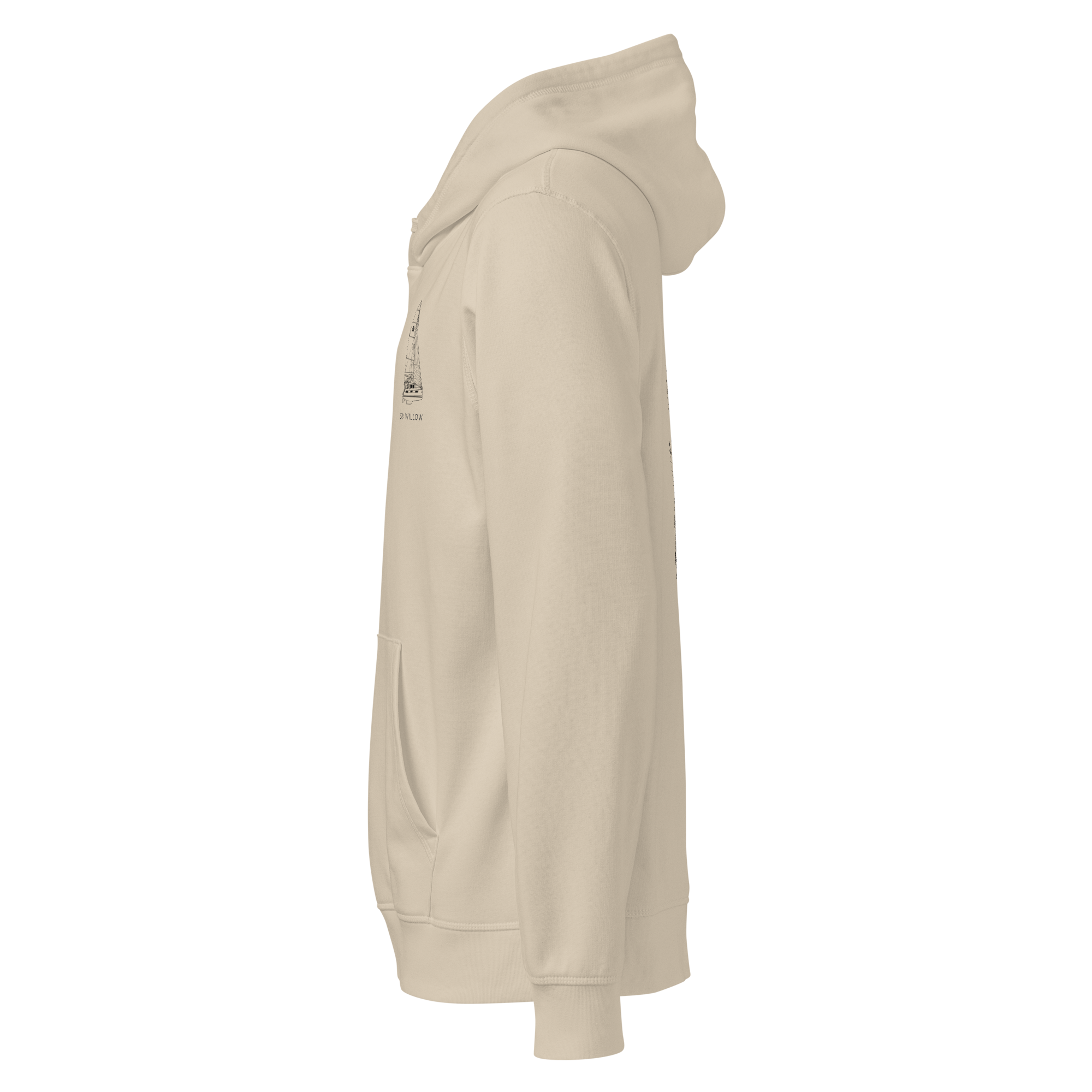 Stern Hoodie - Custom Sailboat Hoody Your Boat and Name