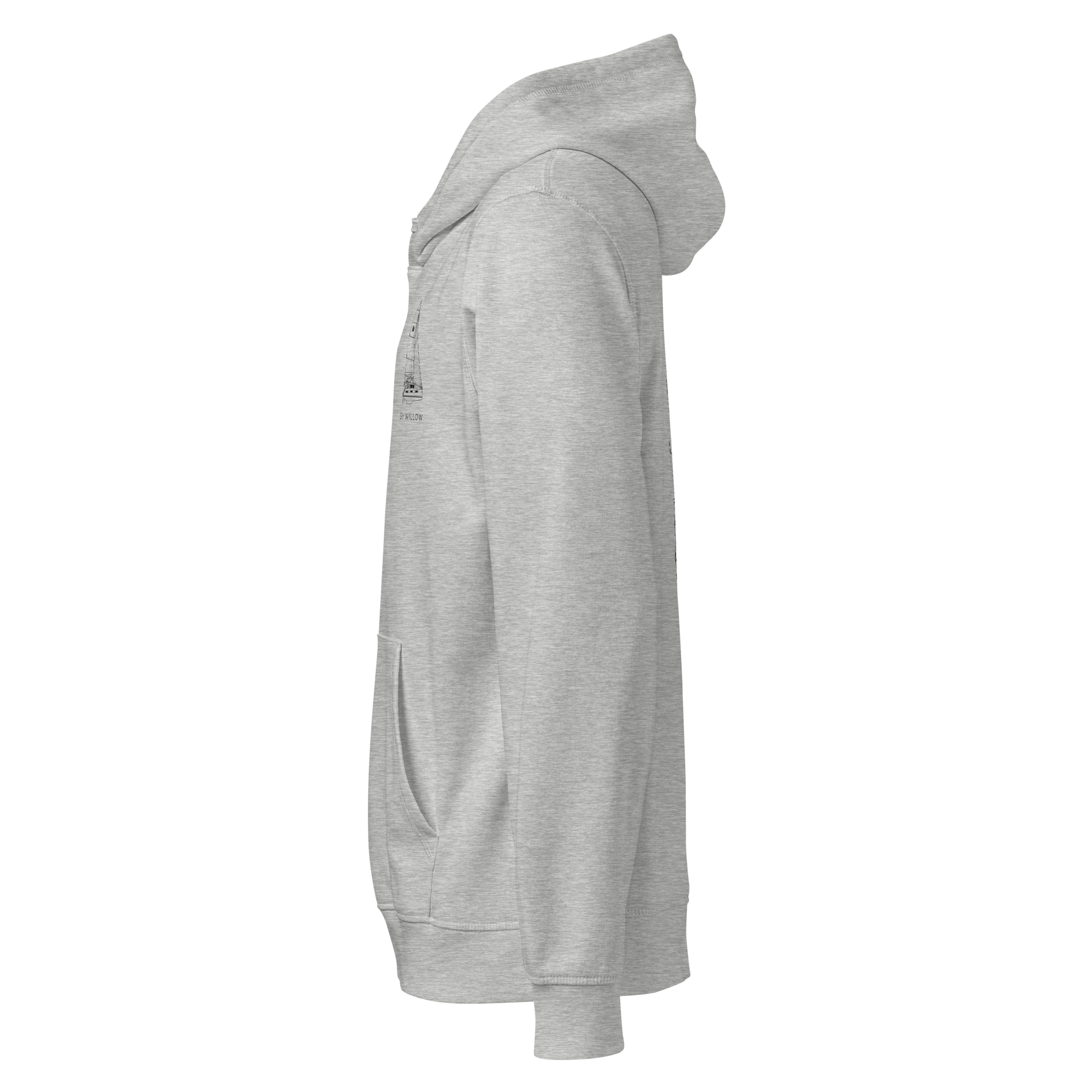Stern Hoodie - Custom Sailboat Hoody Your Boat and Name
