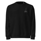Catalina 34 sailboat crewneck sweatshirt in Black - front design