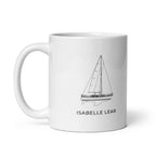 Catalina 34 sailboat mug with the boat drawing and boat name - other side